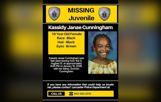 Lancaster Police Department Issues Urgent Alert for Missing 10-Year-Old Kassidy J. Cunningham