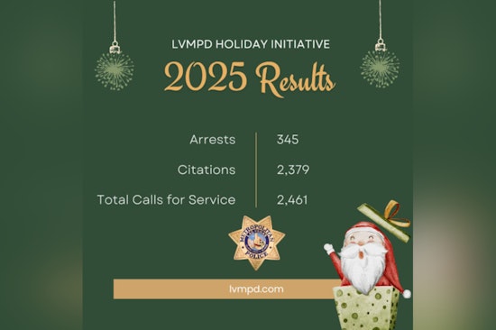 Las Vegas Police Report 345 Arrests in Successful Holiday Security Initiative