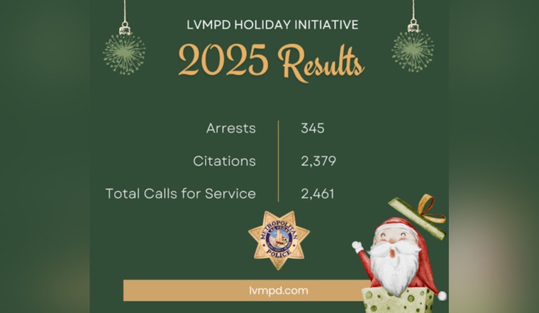 Las Vegas Police Report 345 Arrests in Successful Holiday Security Initiative