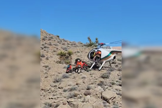Las Vegas Search and Rescue Execute Aerial Evacuation for Injured Mountain Biker on Flow Job Trail