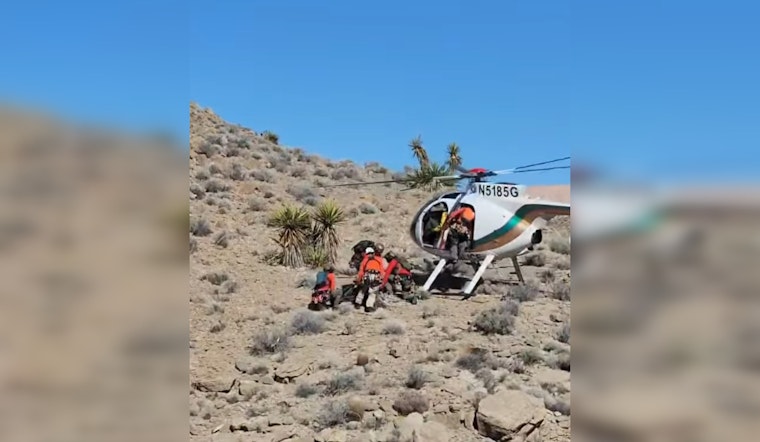 Las Vegas Search and Rescue Execute Aerial Evacuation for Injured Mountain Biker on Flow Job Trail