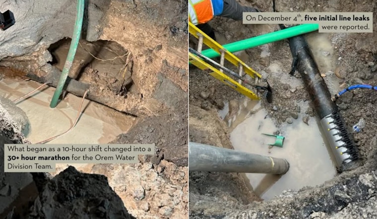 Late-Night Water Main Chaos Turns West Orem Streets Into Mud Pits