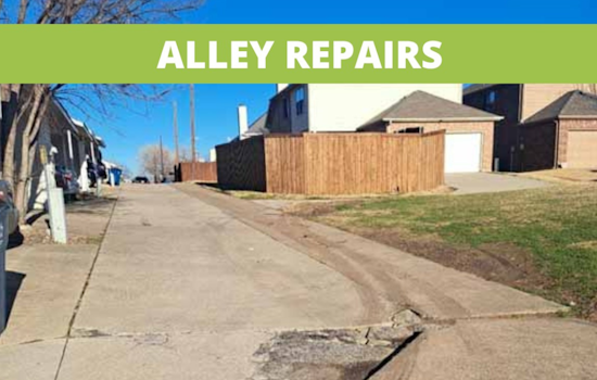 Lewisville Alley Repairs to Impact Access for Residents on Summit Run