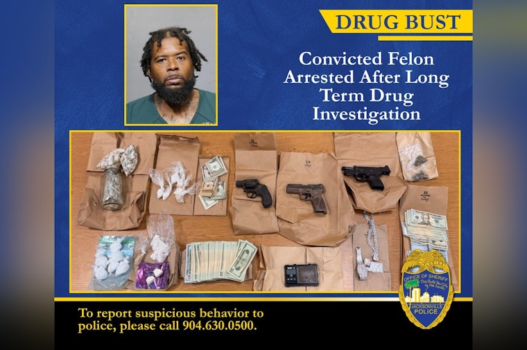 Local Convict Suspected of Trafficking Nabbed in Major Jacksonville Drug Bust