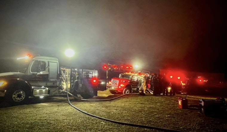 Local Firefighters, Police, and Rescue Teams Take Swift Action in Franklin Residential Fire on Fred Dalton Road