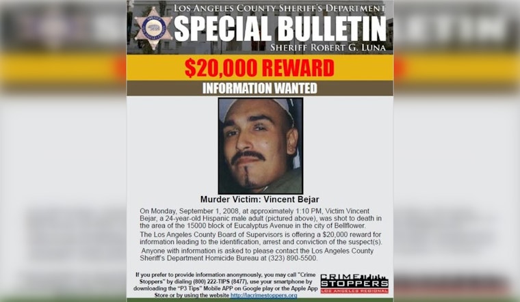 Los Angeles County Sheriff Seeks Fresh Leads in 2008 Bellflower Homicide, Offers $20,000 Reward