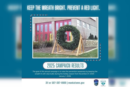 Mankato's "Keep the Wreath Bright" Campaign Ends with Four Fires During Holiday Season