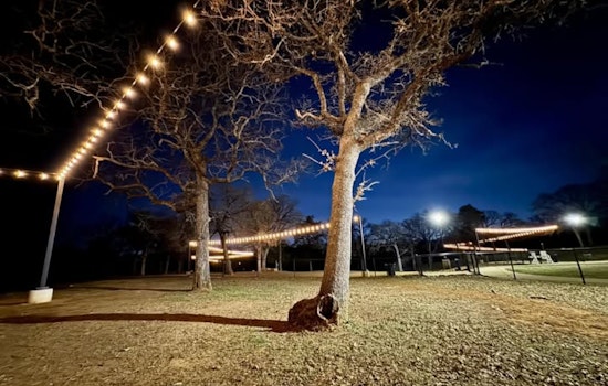 Mansfield's Mans Best Field Dog Park Aglow with New String Lights for Nighttime Fun