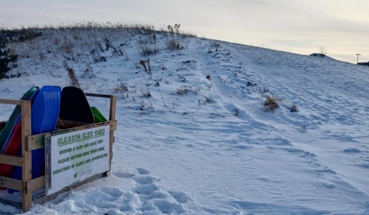Maple Grove's Gleason Fields Offers Day and Night Sledding Fun; Encourages Sled Donations for Community Sharing