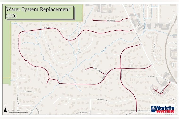 Marietta Water Announces Water Main Replacement in St. Marys–St. Annes to Enhance Service Reliability
