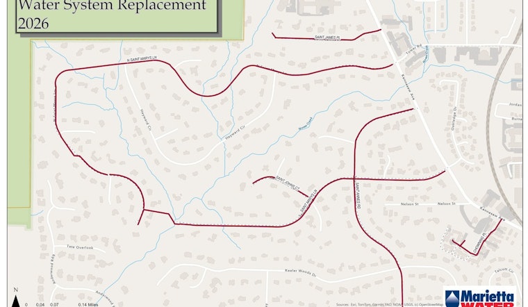 Marietta Water Announces Water Main Replacement in St. Marys–St. Annes to Enhance Service Reliability