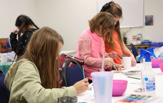 Marysville Art Studio Hosts Family-Friendly Neon Peace Sign Painting Event