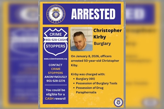 Memphis Man Arrested on Burglary Charges Thanks to Community Tip-Off Through CrimeStoppers