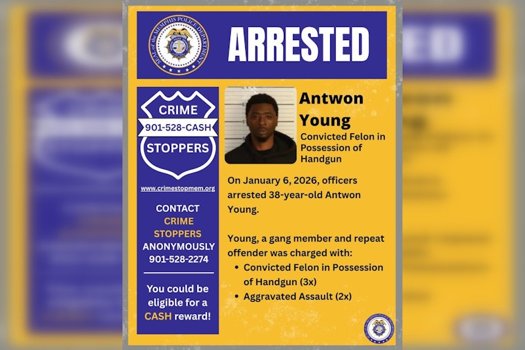 Memphis Police Nab Repeat Offender and Gang Member on Multiple Serious Charges
