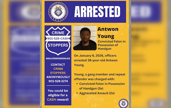 Memphis Police Nab Repeat Offender and Gang Member on Multiple Serious Charges