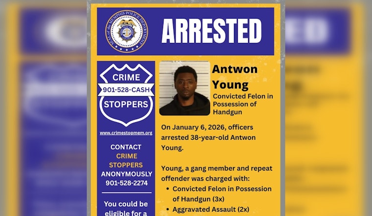 Memphis Police Nab Repeat Offender and Gang Member on Multiple Serious Charges