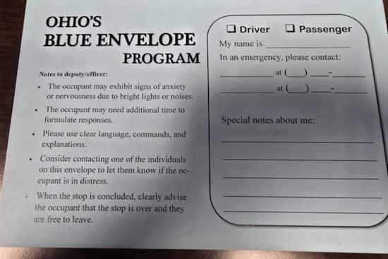 Mentor on the Lake Police Partner with Lake County Board to Launch Blue Envelope Program for Residents with Disabilities