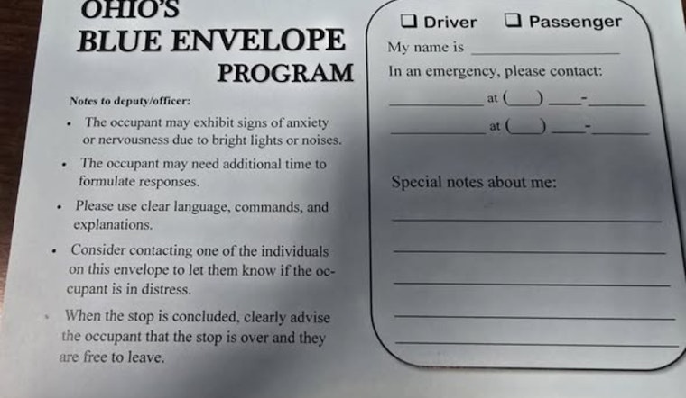 Mentor on the Lake Police Partner with Lake County Board to Launch Blue Envelope Program for Residents with Disabilities