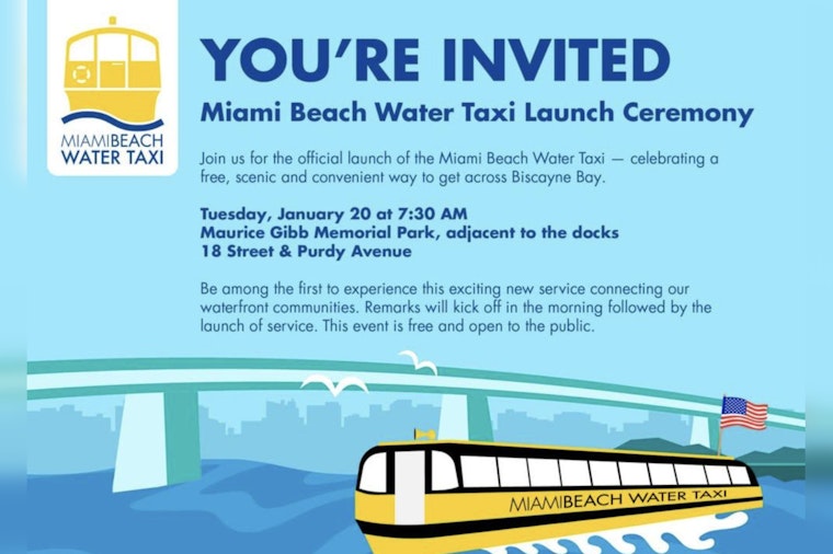 Miami Beach Inaugurates Free Water Taxi Service to Enhance Urban Transit
