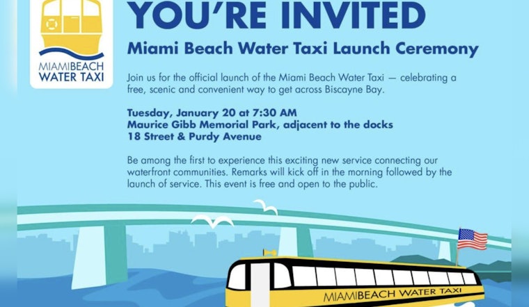 Miami Beach Inaugurates Free Water Taxi Service to Enhance Urban Transit