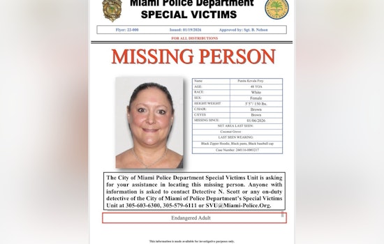 Miami Police Seek Public's Help to Locate Punita Kevala Frey, Missing from Coconut Grove for Nearly Two Weeks