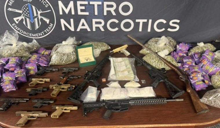Michigan State Police Seize Drugs, Firearms, and Cash in Major Metro Detroit Trafficking Crackdown