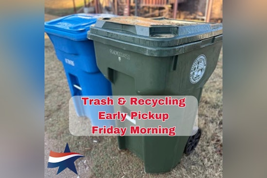 Midwest City Announces Early Trash Pick-Up Ahead of Winter Storm, Urges Residents' Cooperation