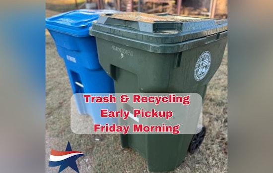 Midwest City Announces Early Trash Pick-Up Ahead of Winter Storm, Urges Residents' Cooperation