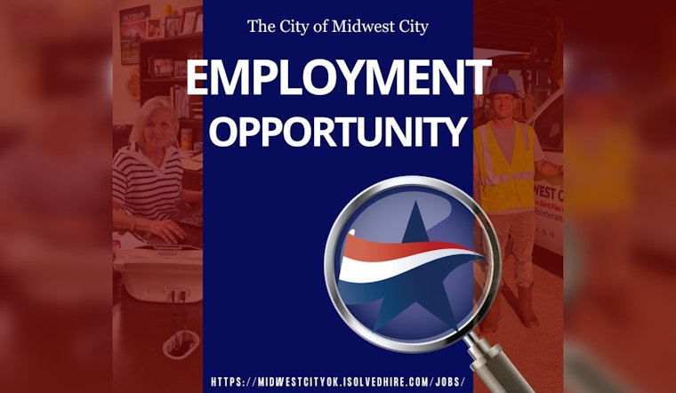 Midwest City Seeks Water Department Operator to Join #TeamMidwestCity and Enhance Public Utilities Workforce