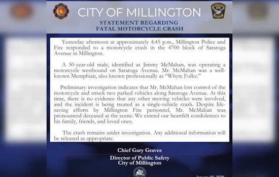 Millington Mourns Sudden Loss of Motorcyclist Jimmy McMahan in Tragic Crash on Saratoga Avenue