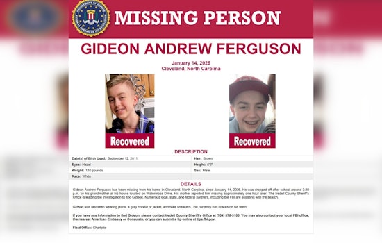 Missing Child Gideon Ferguson Found Safe Near Home in Charlotte as FBI Continues Investigation into Circumstances