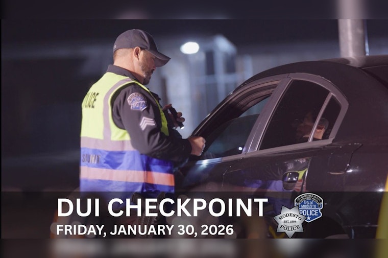 Modesto Police to Conduct DUI Checkpoint This Weekend, Drivers Advised to Plan Accordingly