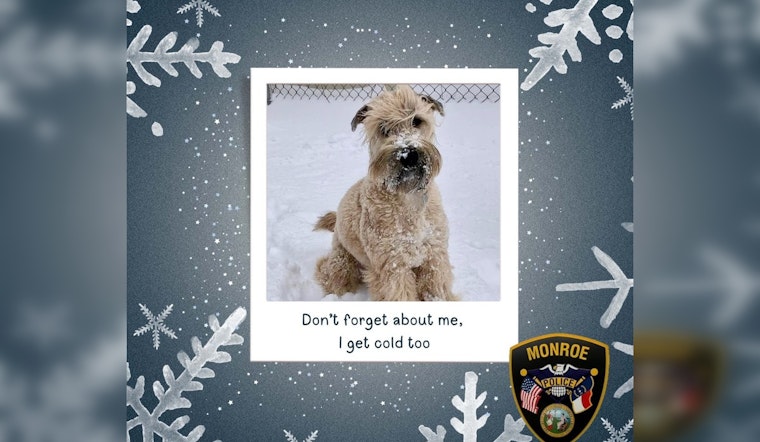 Monroe Police Urge Residents to Shelter Pets Amid Impending Winter Chill