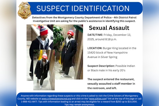 Montgomery County Detectives Seek Public's Help, Offer Up to $10K Reward for Info on Sexual Assault Suspect