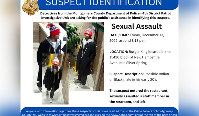 Montgomery County Detectives Seek Public's Help, Offer Up to $10K Reward for Info on Sexual Assault Suspect