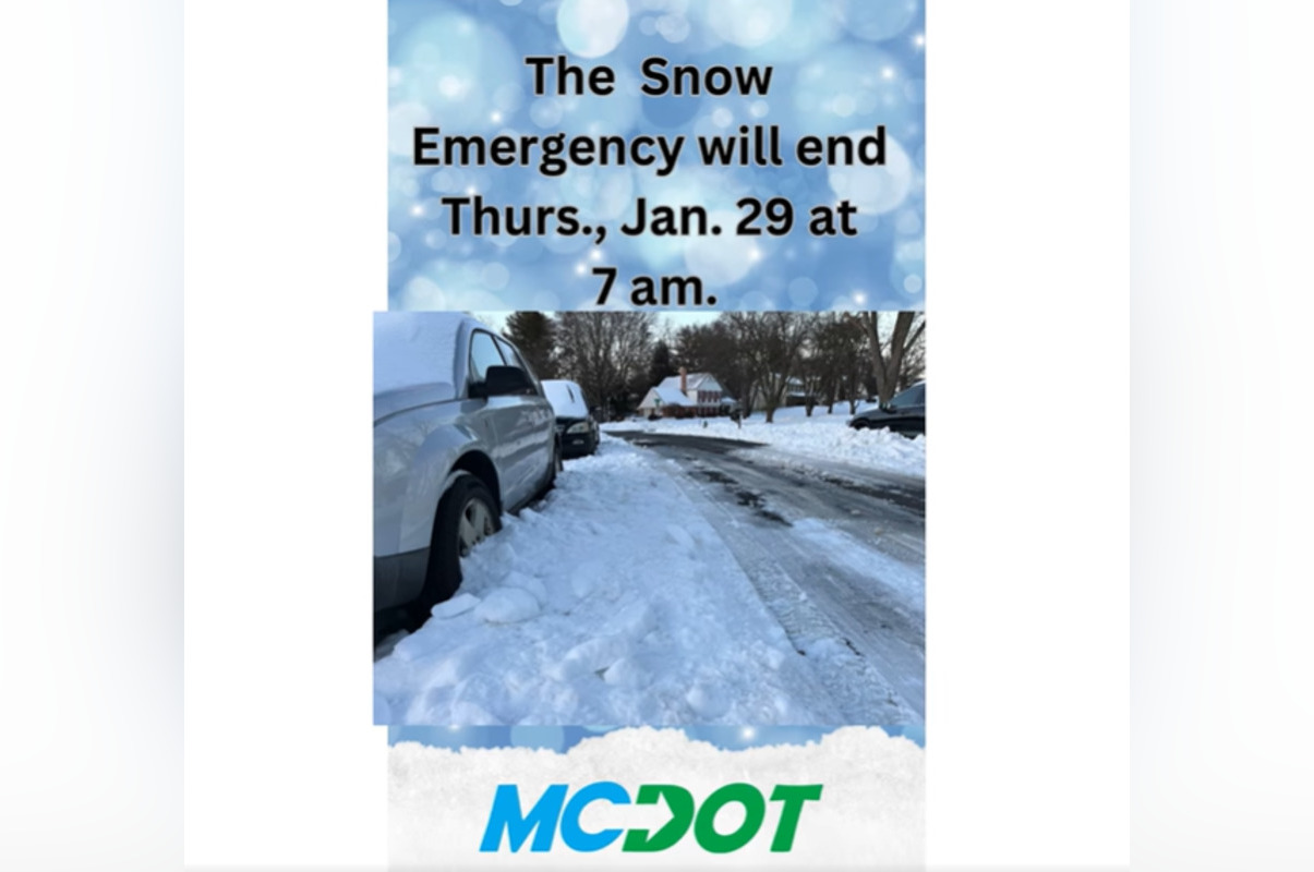 Montgomery County Lifts Snow Emergency, Residents Advised to Remain