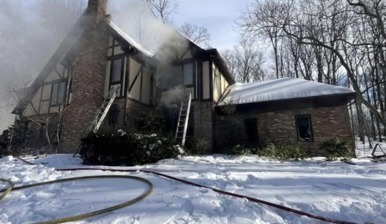 Montgomery County Firefighters Tackle Intense Fire in Germantown Amidst Harsh Winter Conditions