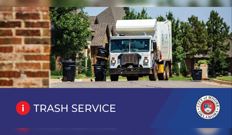 Moore Residents Note, Municipal Trash Collection Schedule Shifts to Improve Efficiency