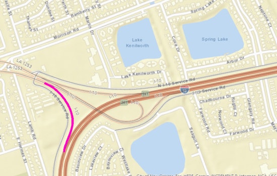 Morrison Rd On-Ramp to Westbound I-10 in New Orleans Closed Overnight for Roadwork