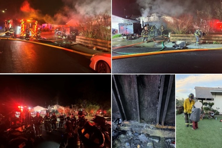 Mountain View Home Engulfed in Early Morning Blaze; Firefighters Save Occupants and Pets, Limit Damage