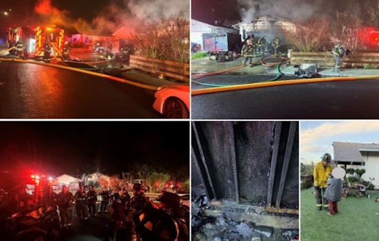 Mountain View Home Engulfed in Early Morning Blaze; Firefighters Save Occupants and Pets, Limit Damage