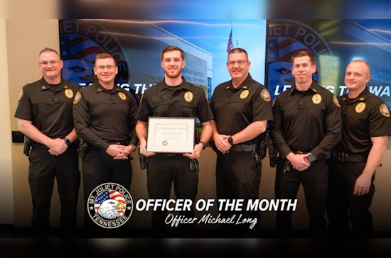 Mt. Juliet Police Honor Officer Long with November Officer of the Month for Exemplary Service