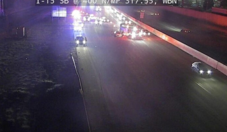 Multi-Vehicle Crash Involving Police Cars Leads to I-15 Lane Closures in West Bountiful