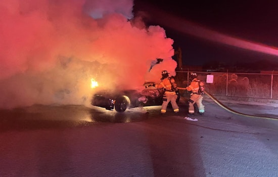 Murfreesboro Firefighters Douse Flames of Stolen Car in Late-Night Blaze