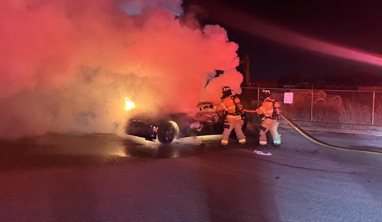 Murfreesboro Firefighters Douse Flames of Stolen Car in Late-Night Blaze