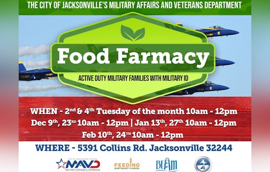 NAS Jacksonville Active-Duty Military Families to Receive Fresh Produce at Food Farmacy Event Tomorrow