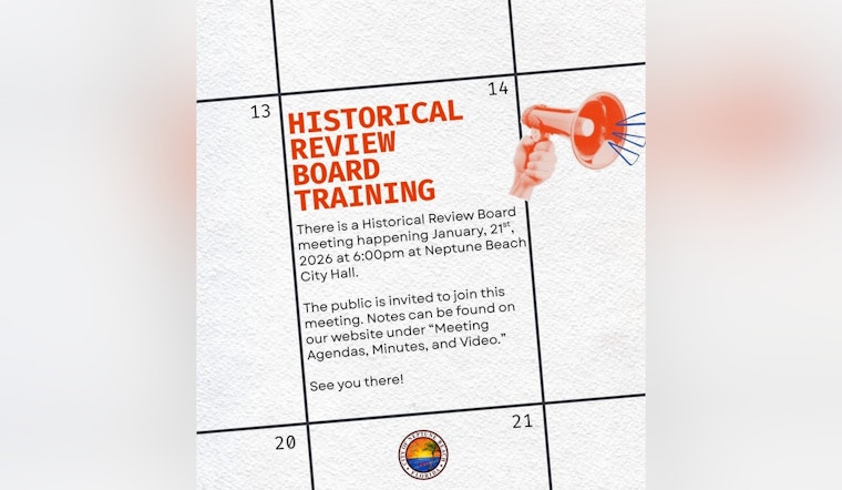 Neptune Beach Invites Public to Historical Review Board Training on January 21