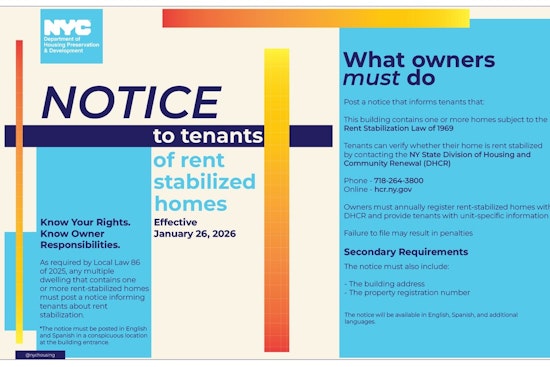 New York City Mandates Rent Transparency Notices for Rent-Stabilized Housing Beginning 2026