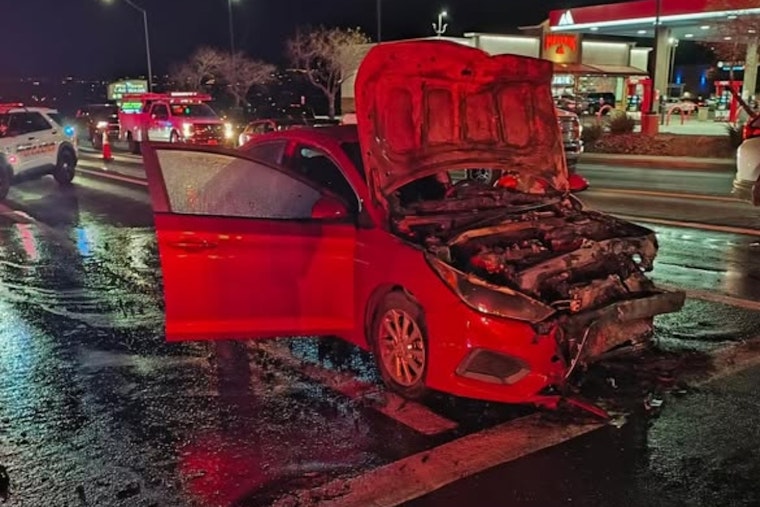 No Injuries Reported as Distracted Driver Causes Fiery Crash in St. George, Cited for Careless Driving
