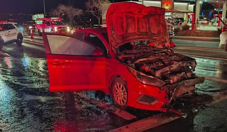No Injuries Reported as Distracted Driver Causes Fiery Crash in St. George, Cited for Careless Driving